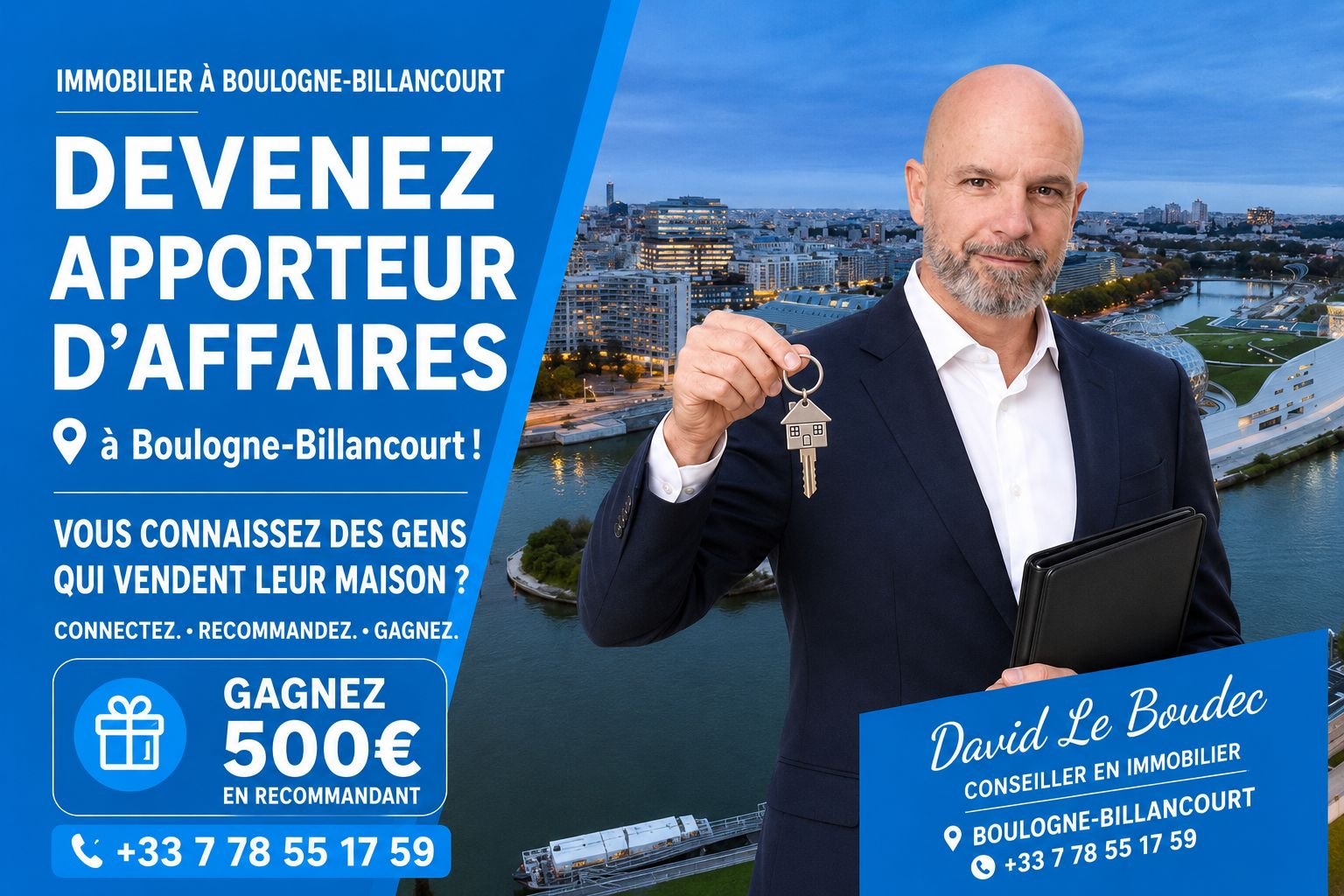 Programme apporteur d'affaires immobilier à Boulogne-Billancourt avec David Le Boudec